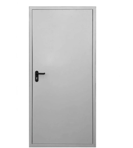 Металлическая противопожарная дверь EI 60 одностворчатая глухая, RAL 7035. Размер 1980х970